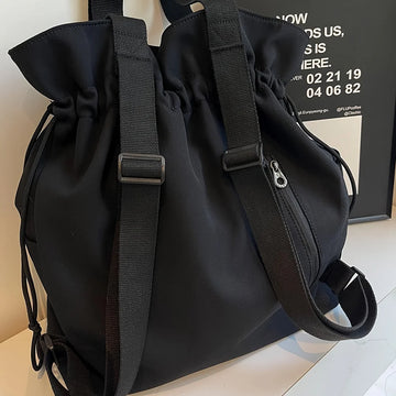 Qfdian New Fashion Leisure Backpack Single Shoulder Large Capacity Simple Commuter Bag Student All Match High Appearance Level Backpac